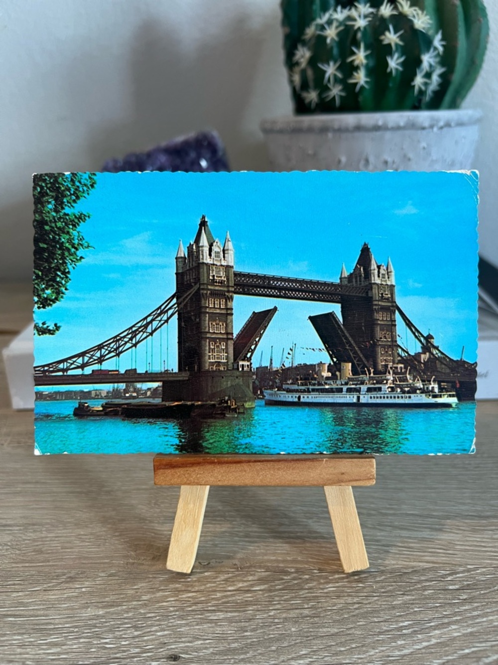 Vintage Tower Bridge London England Posted 1961 Scenic Travel Postcard